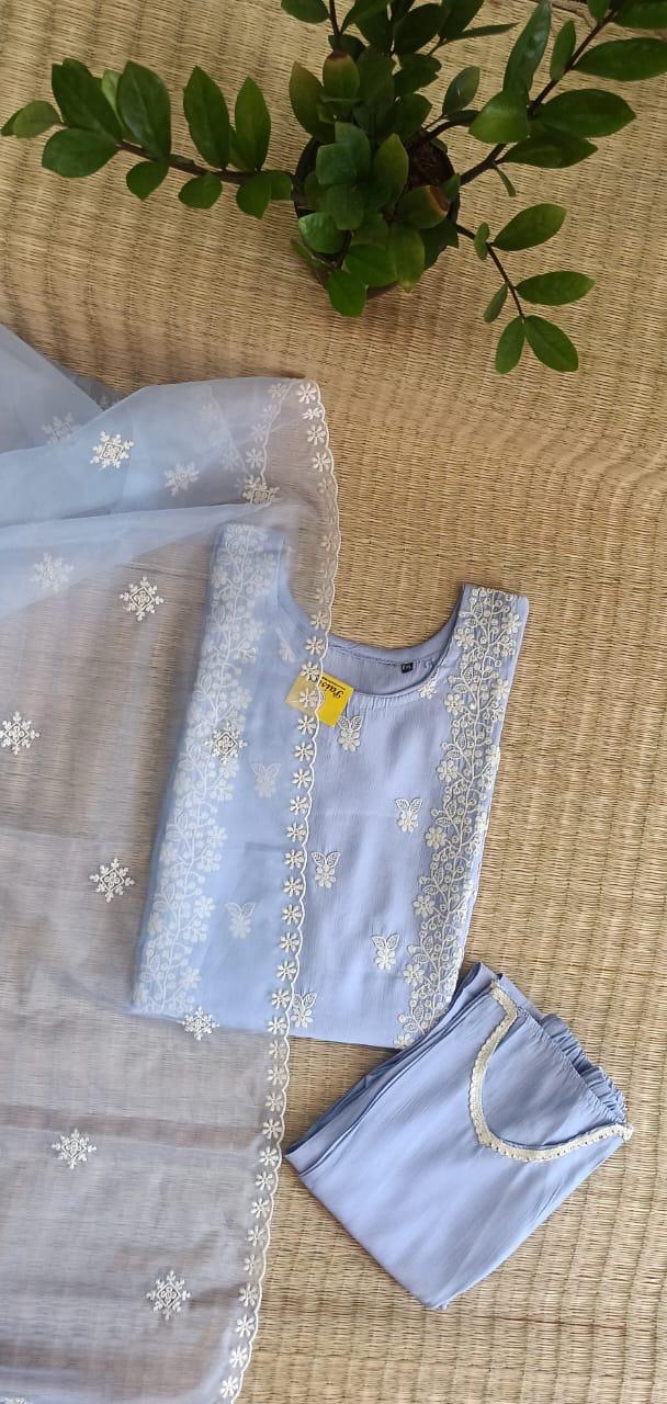 lavender top bottom and duppata