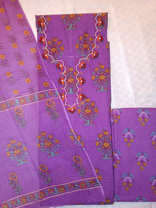 Soft Cotton Handwork Salwar Set Material