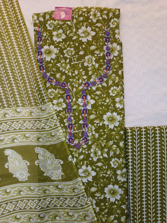 Soft Cotton Handwork Salwar Set Material