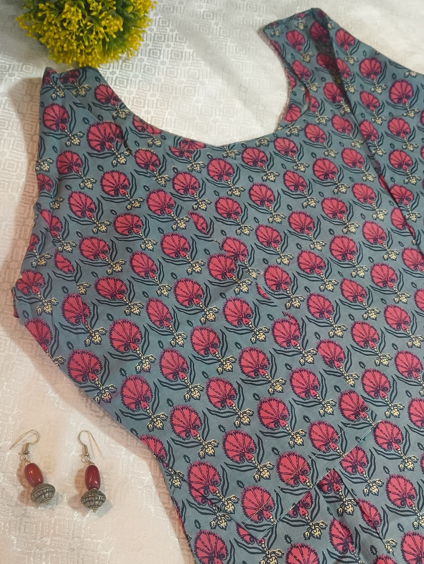 Floral Print Cotton Kurti