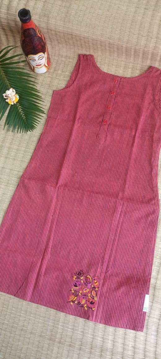 DARK PINK STRIPED TUNIC