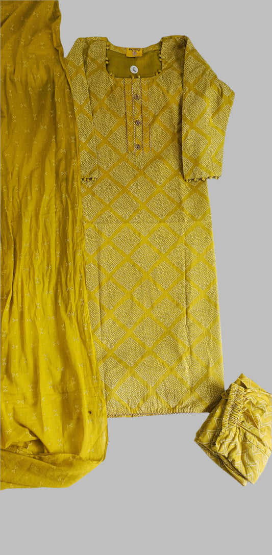 Yellow cotton set
