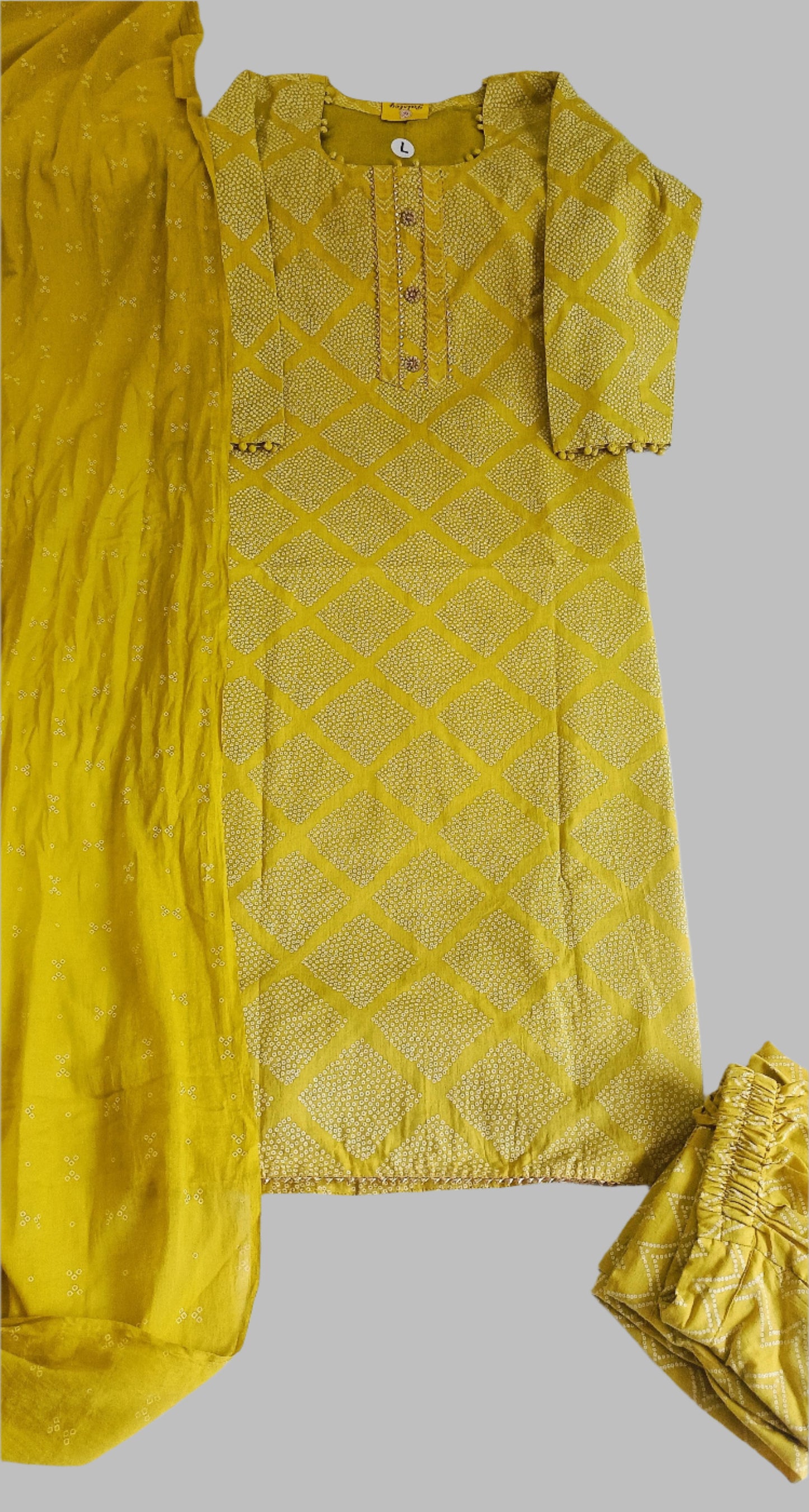 Yellow cotton set