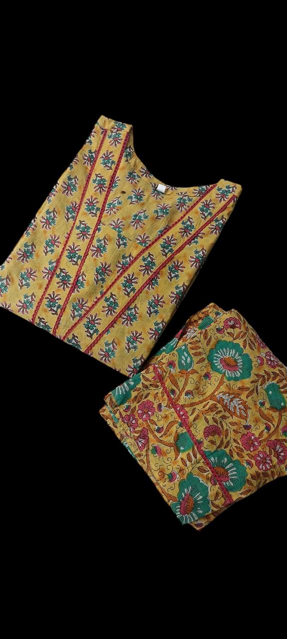 Yellow cotton top and pants