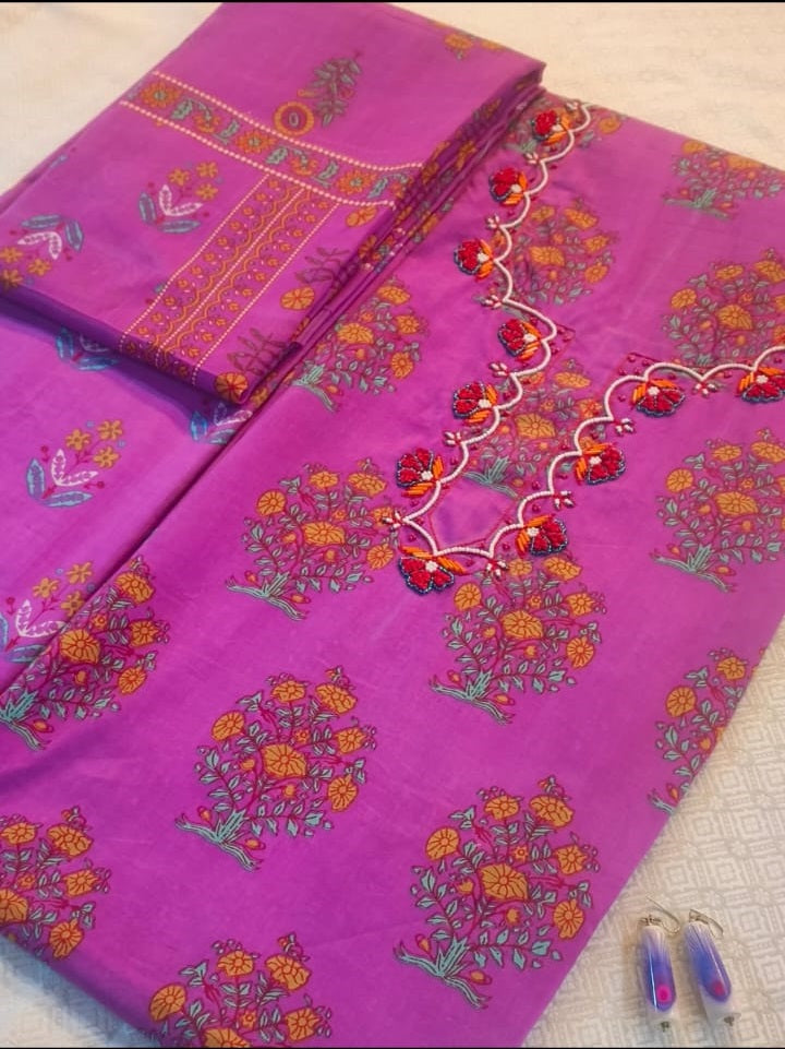 Soft Cotton Handwork Salwar Set Material
