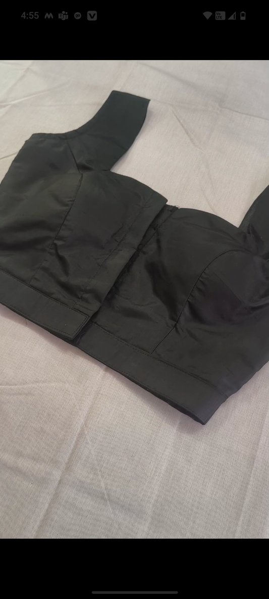 Black silk blouse