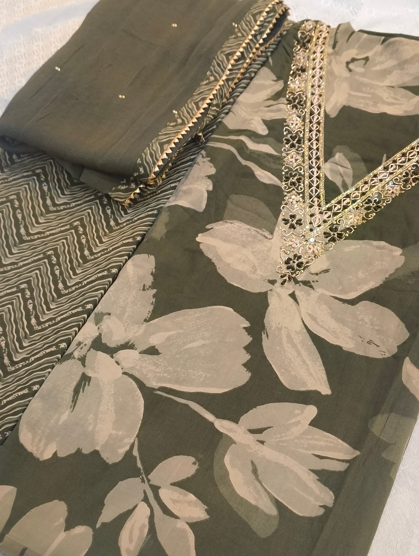 Soft Cotton material with hand embroidery