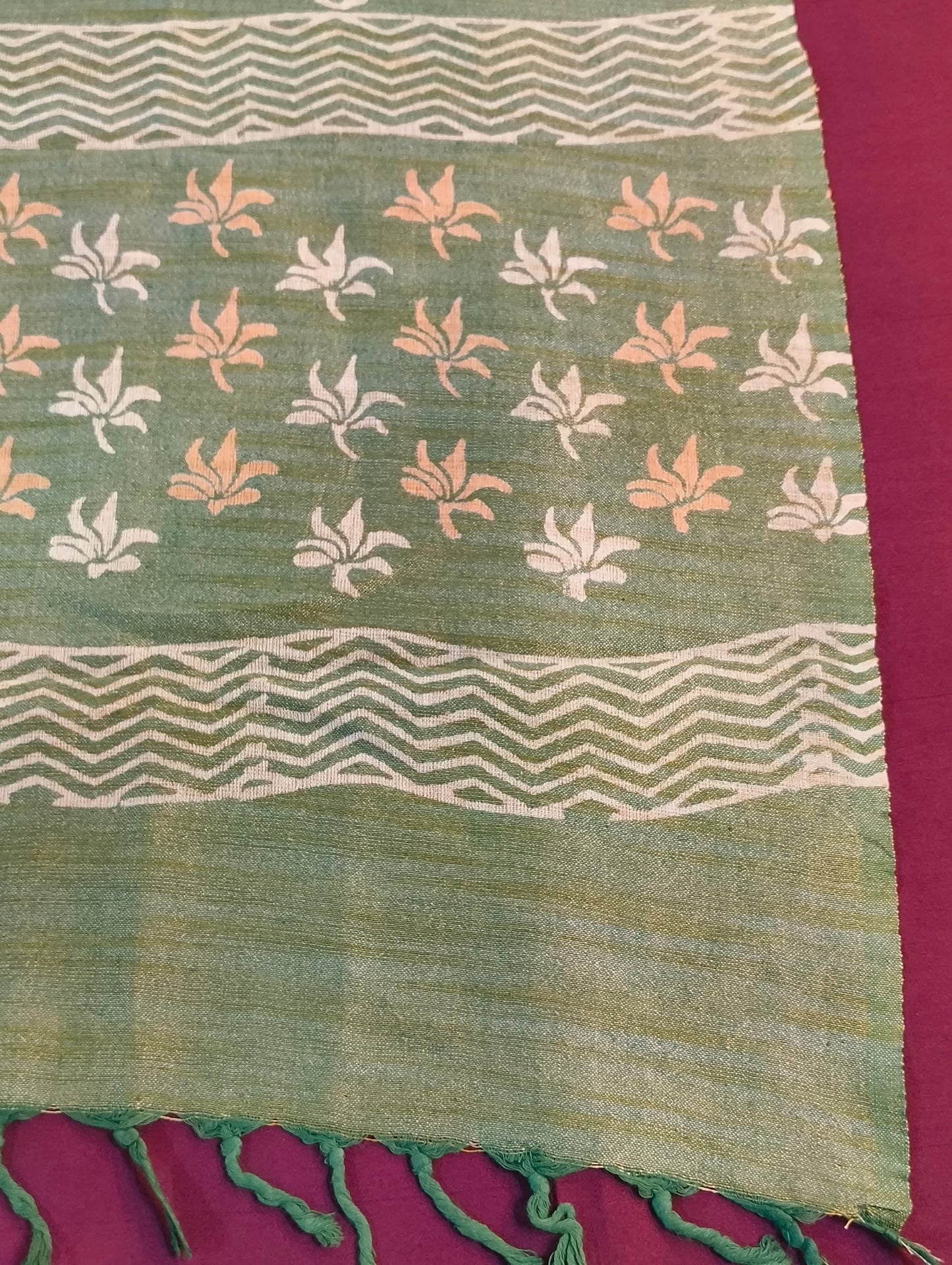 Cotton material with embroidery