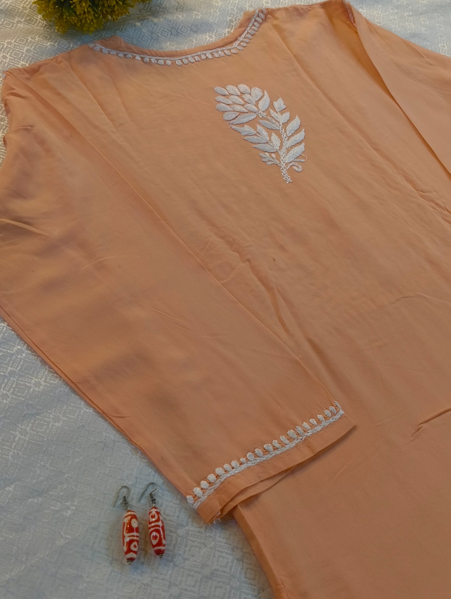 SOFT COTTON CHIKANKARI KURTI