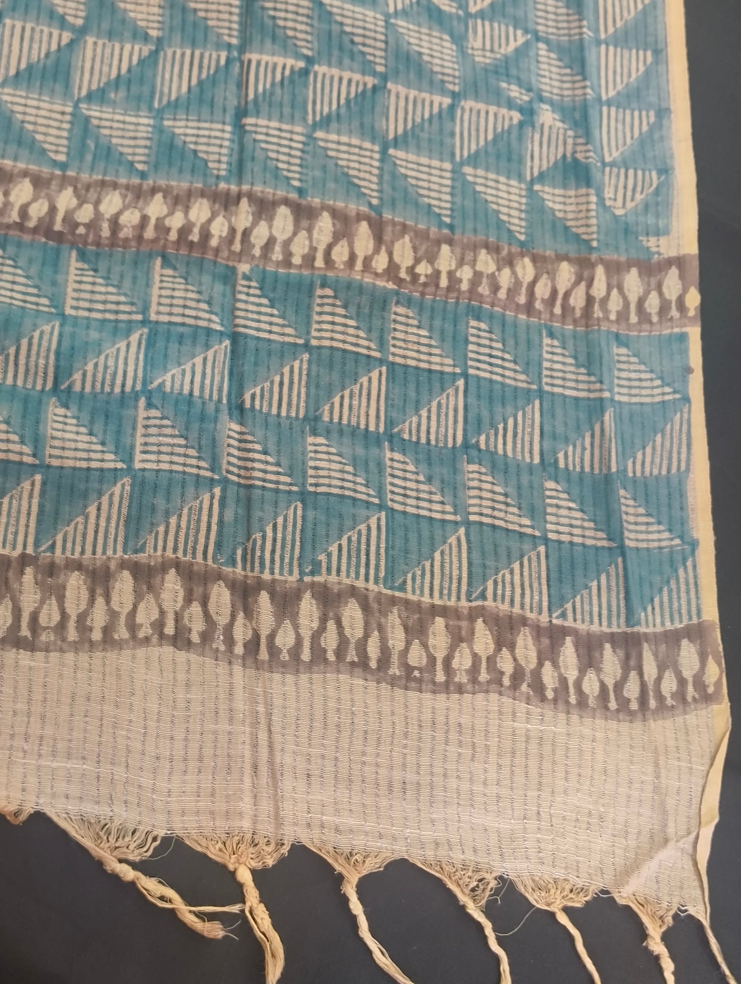 Cotton material with hand embroidery