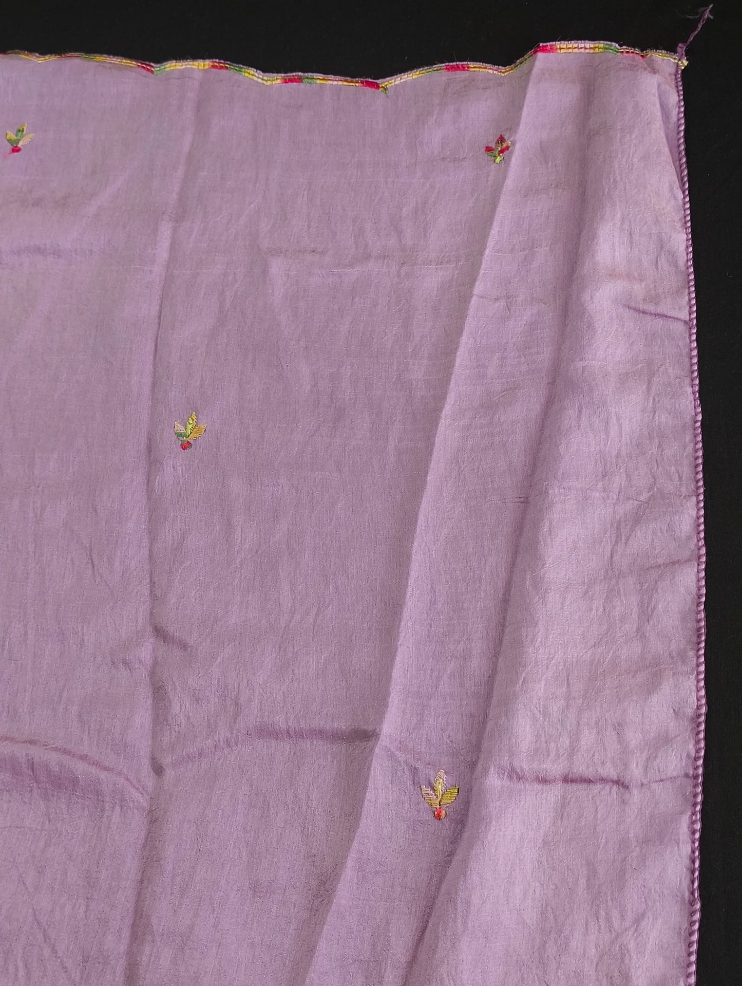 Cotton material with thread work