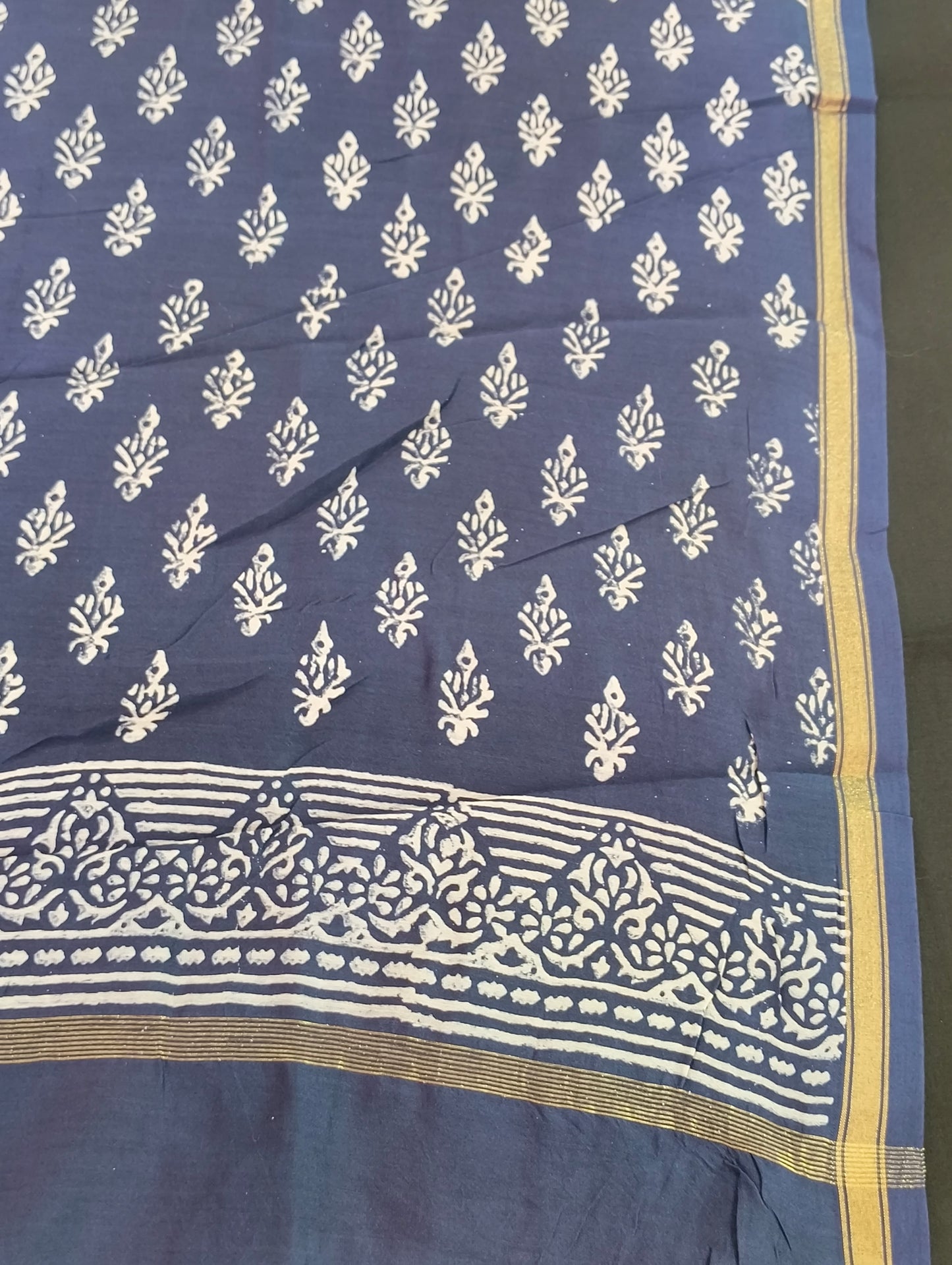 Chanderi material with hand embroidery