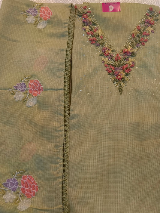 Net cotton material (top and duppata)