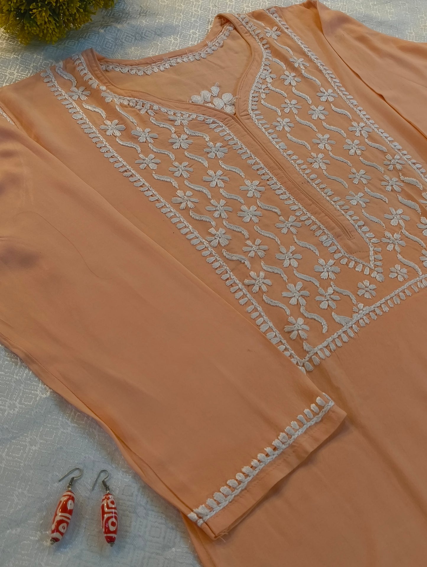 SOFT COTTON CHIKANKARI KURTI
