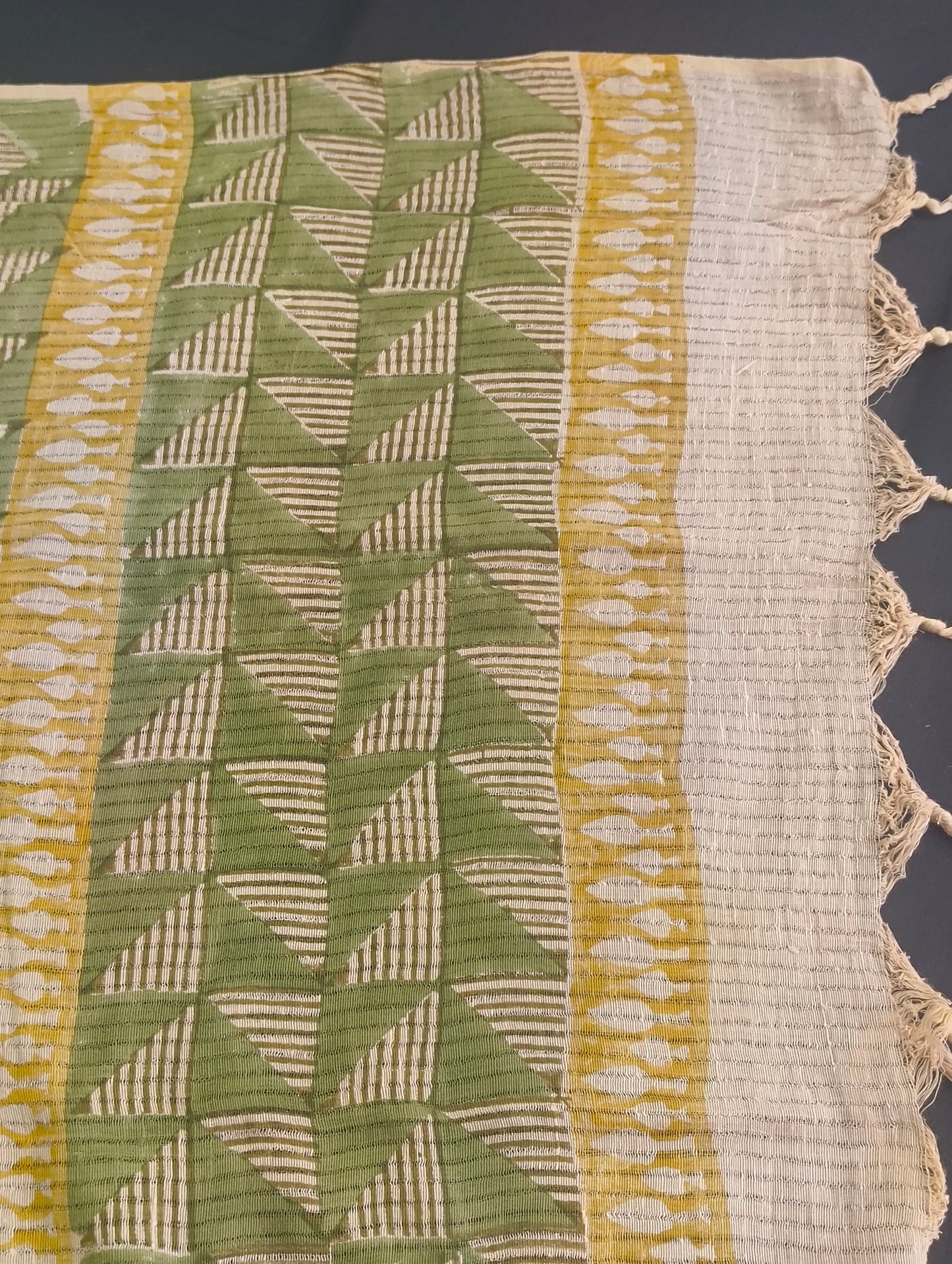 Cotton material with hand embroidery