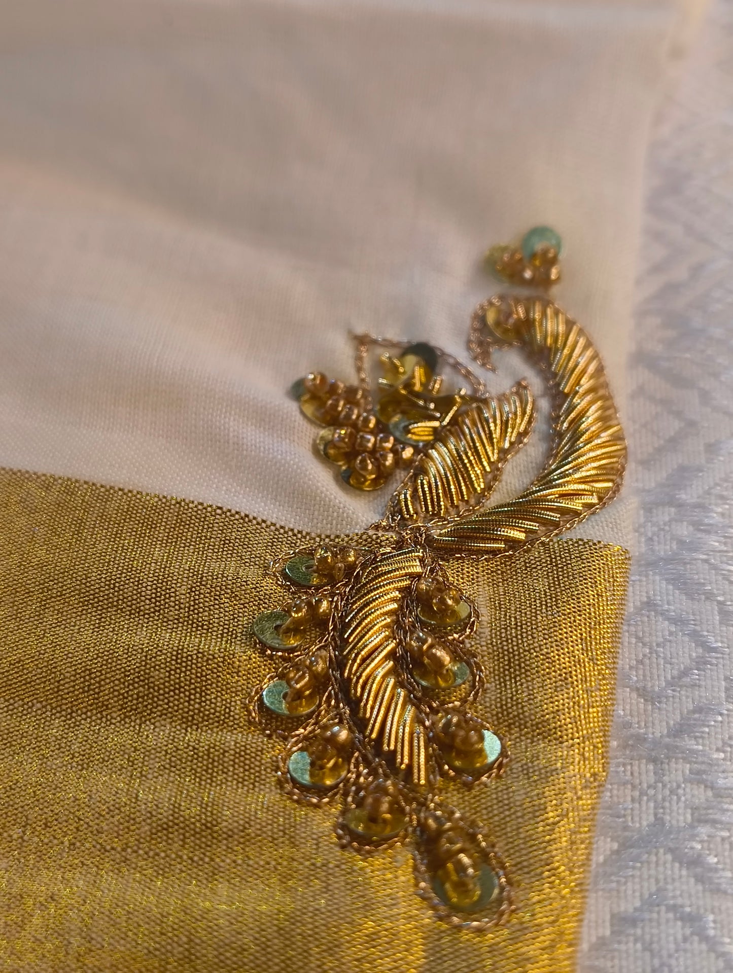 Kerala cotton kurti with hand embroidery
