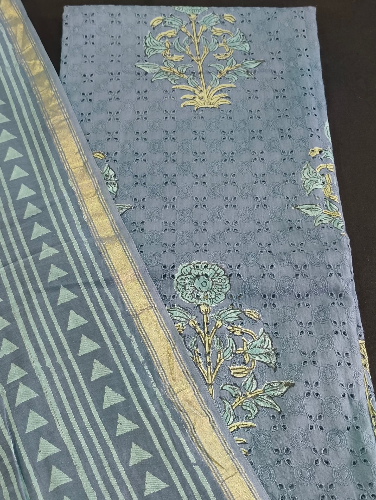Acoba material with chanderi dupatta