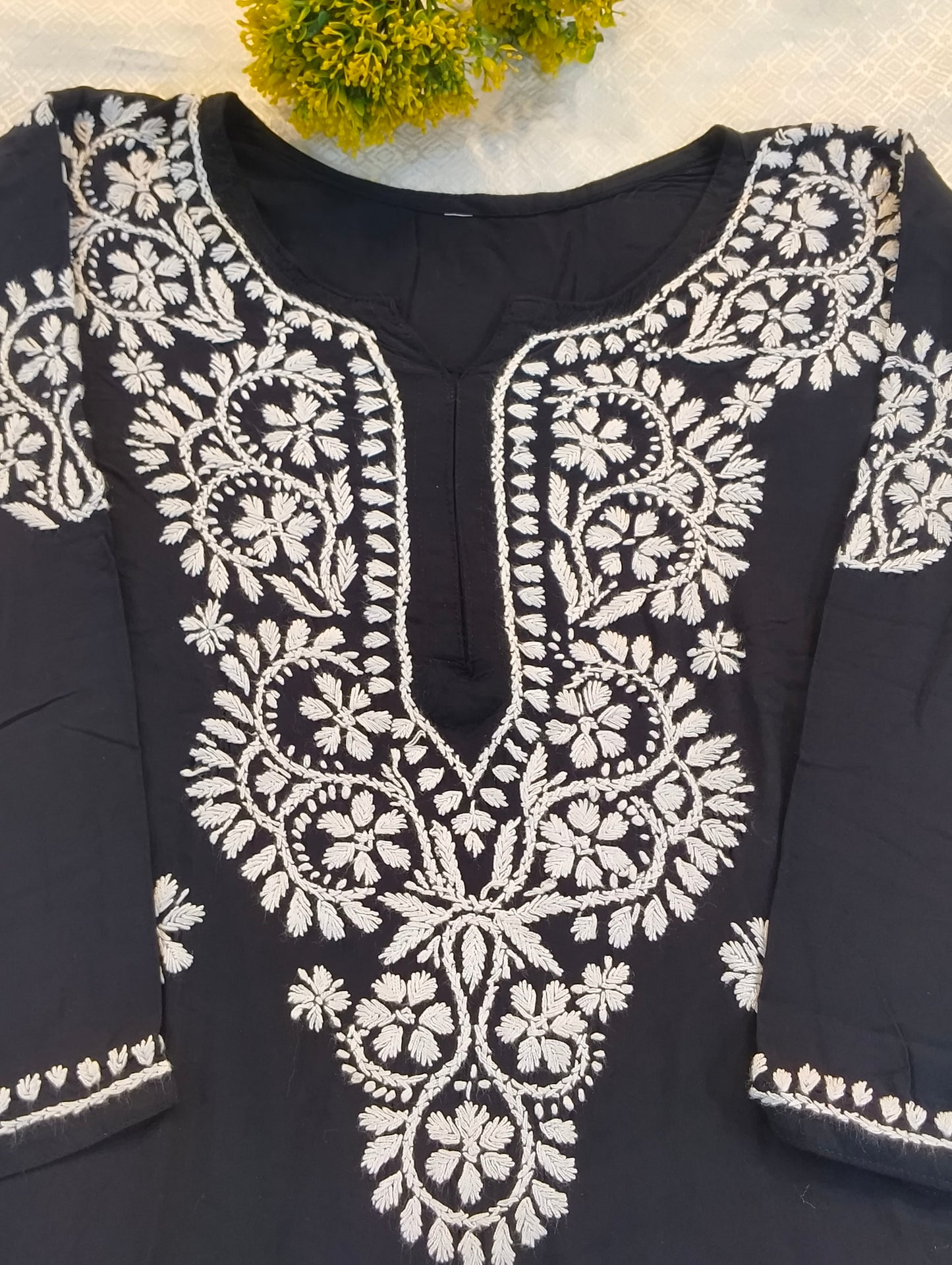Soft cotton chikankari kurti
