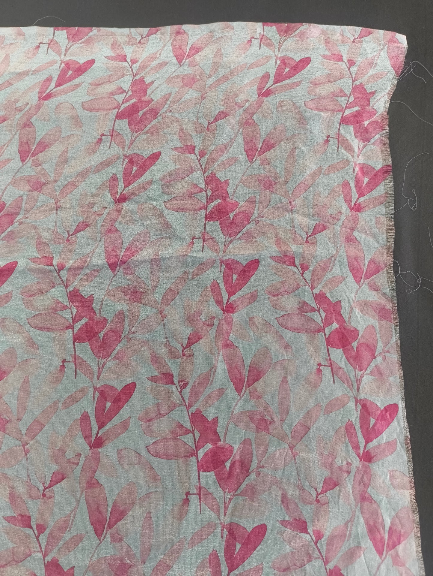 Cotton material with hand embroidery