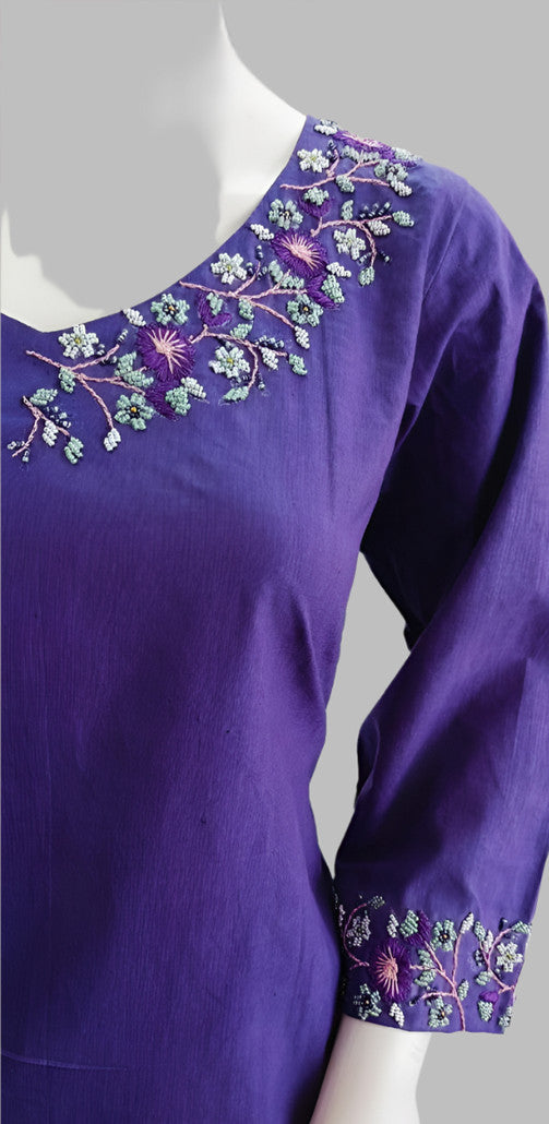 purple cotton top