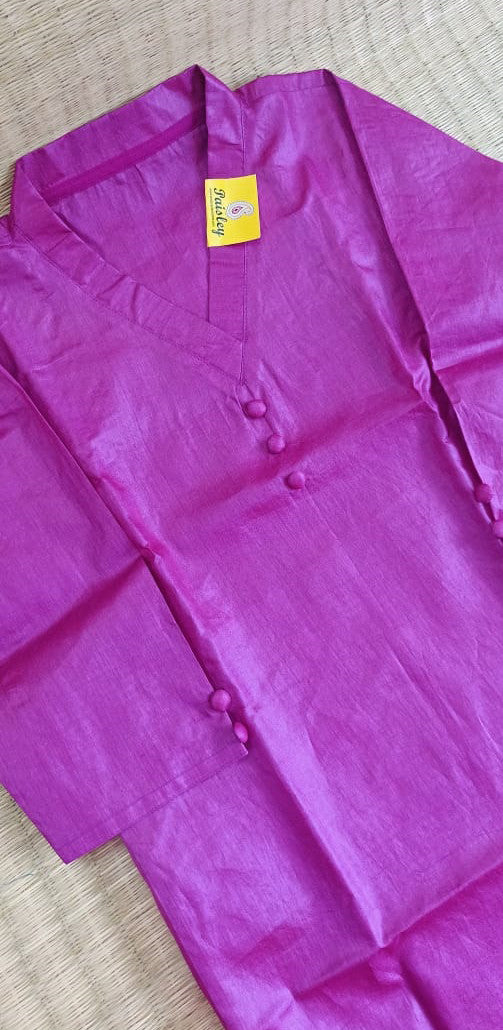 purple silk kurti