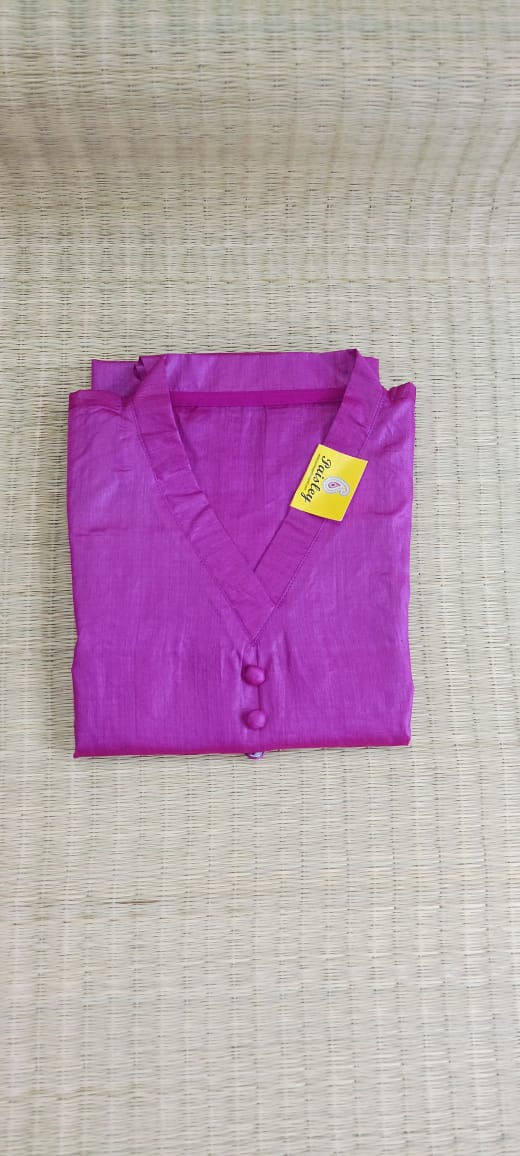 purple silk kurti