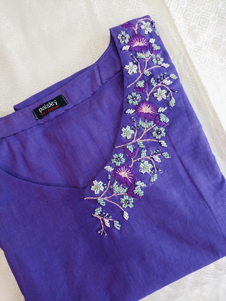 purple cotton top