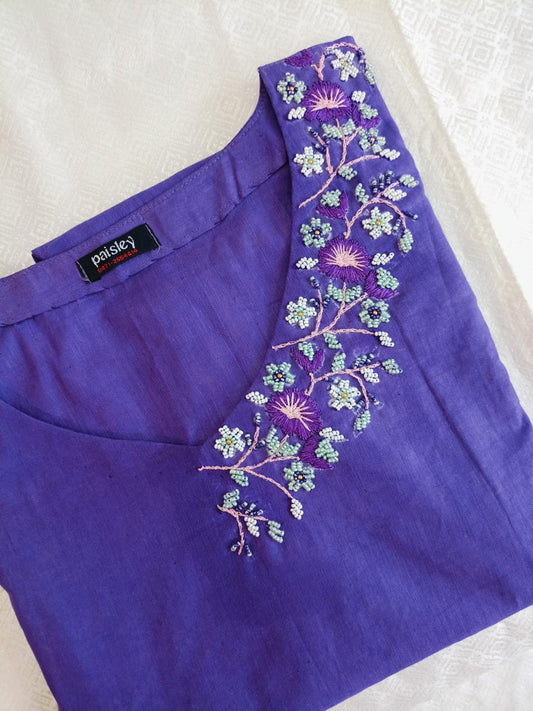 purple cotton top
