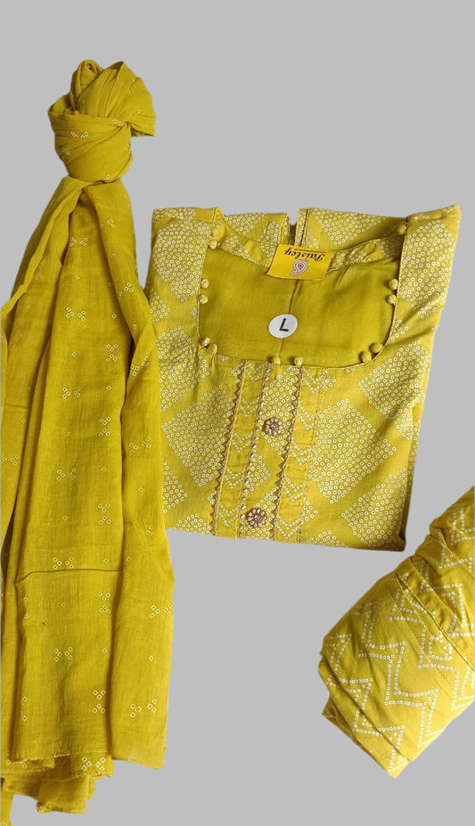 Yellow cotton set