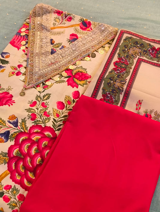 V neck kash design salwar suit