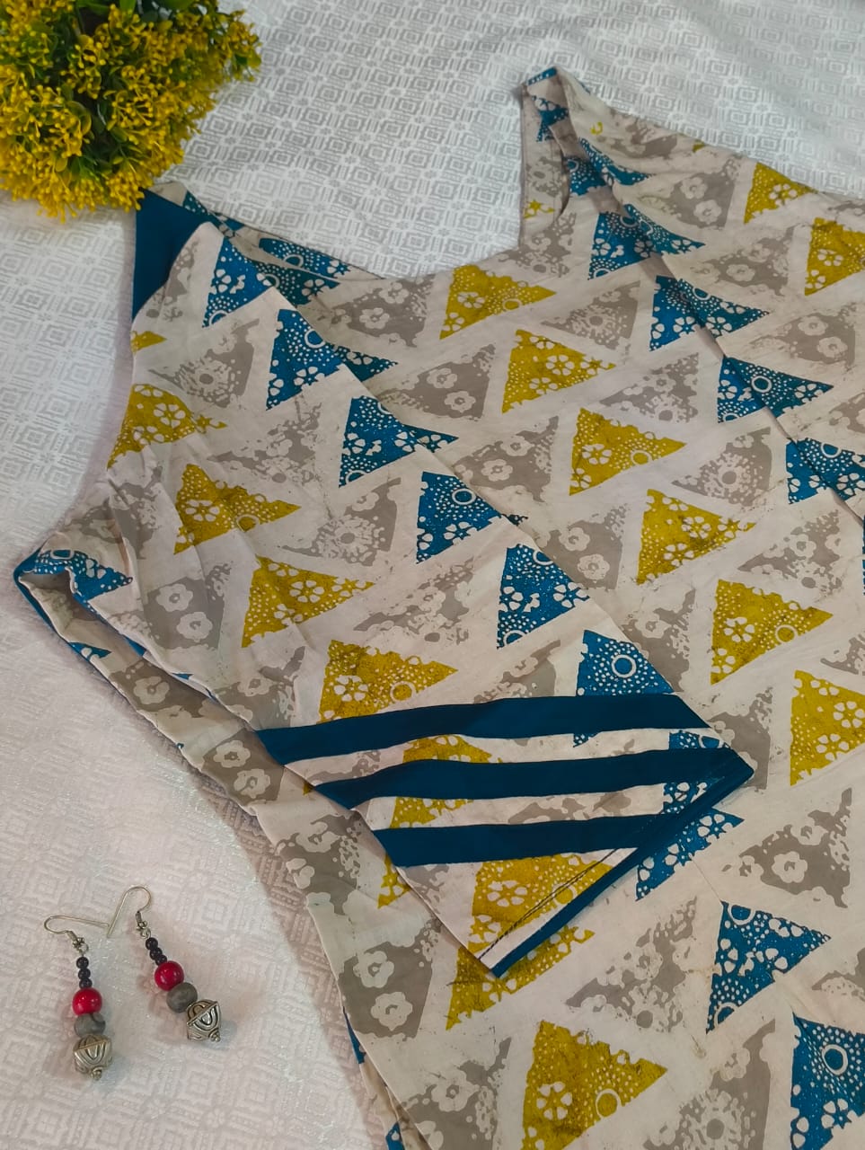 Soft Cotton Geometric Print Kurti