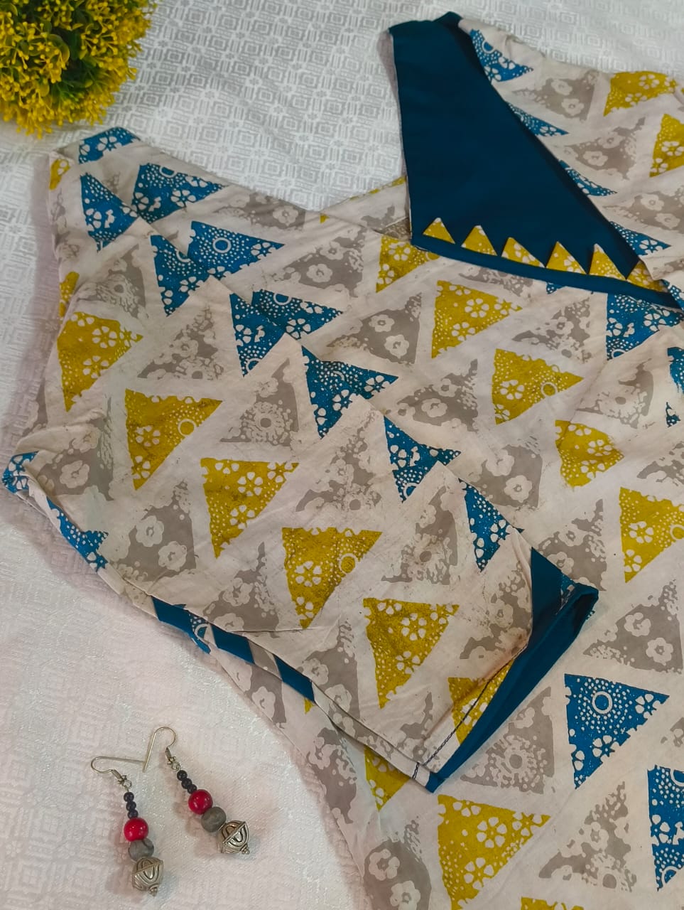 Soft Cotton Geometric Print Kurti