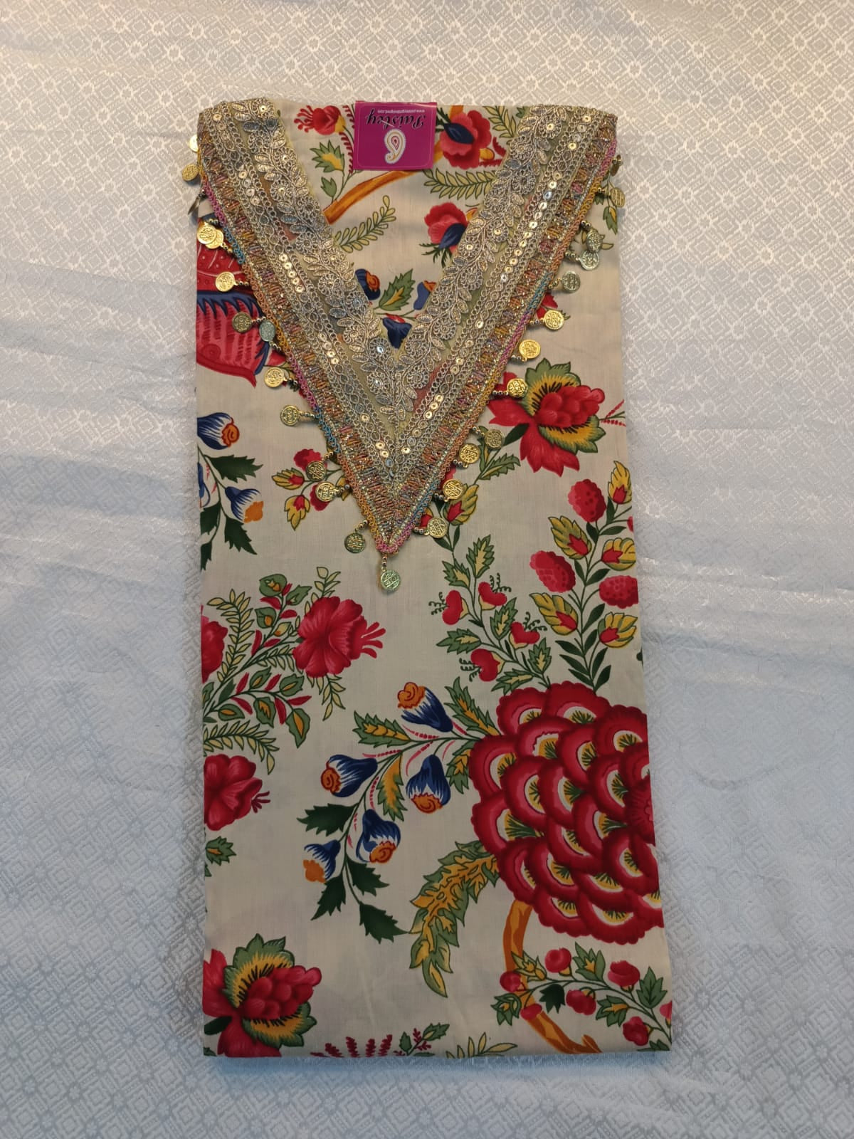V neck kash design salwar suit