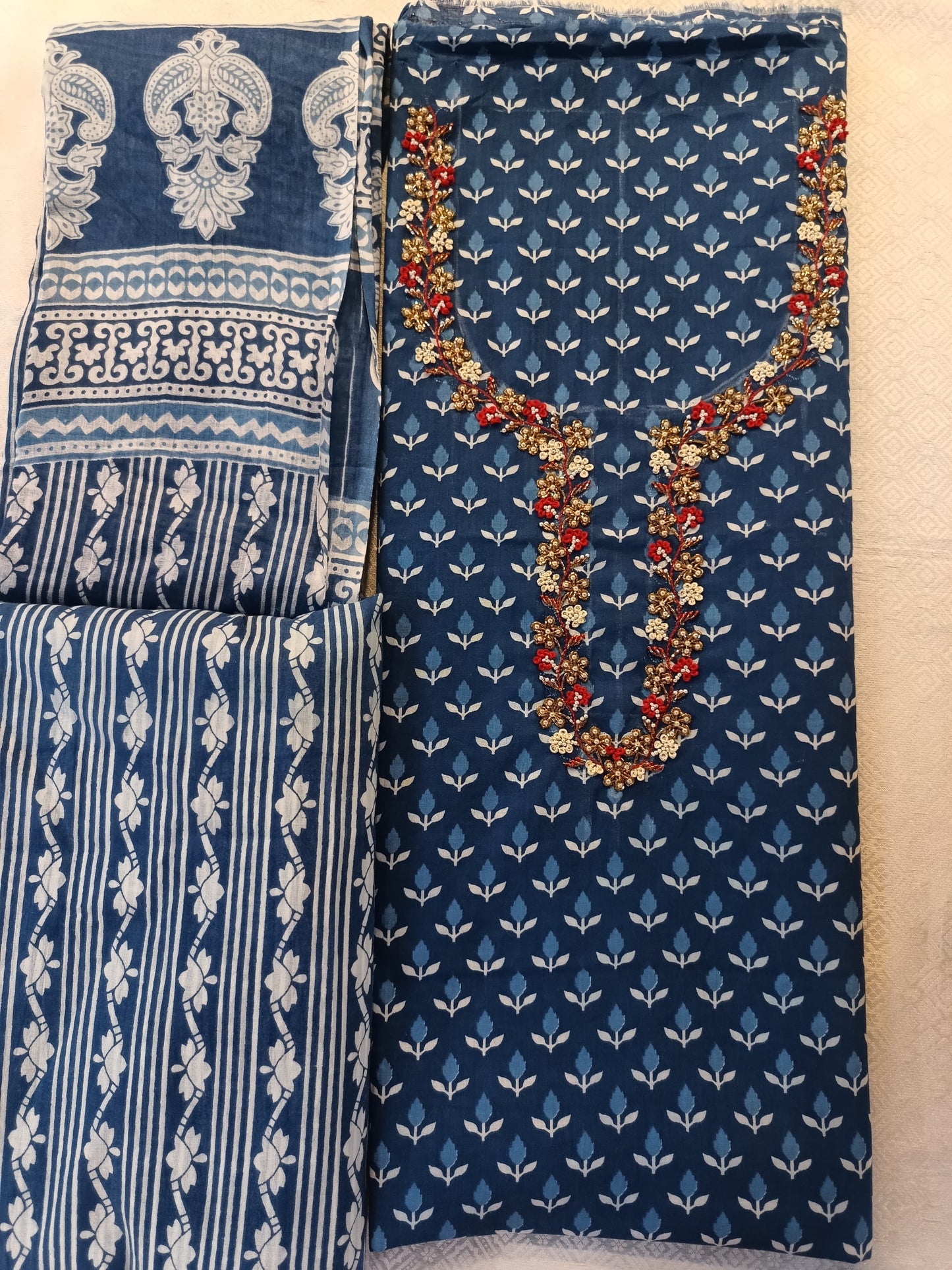 Soft Cotton Handwork Salwar Set Material