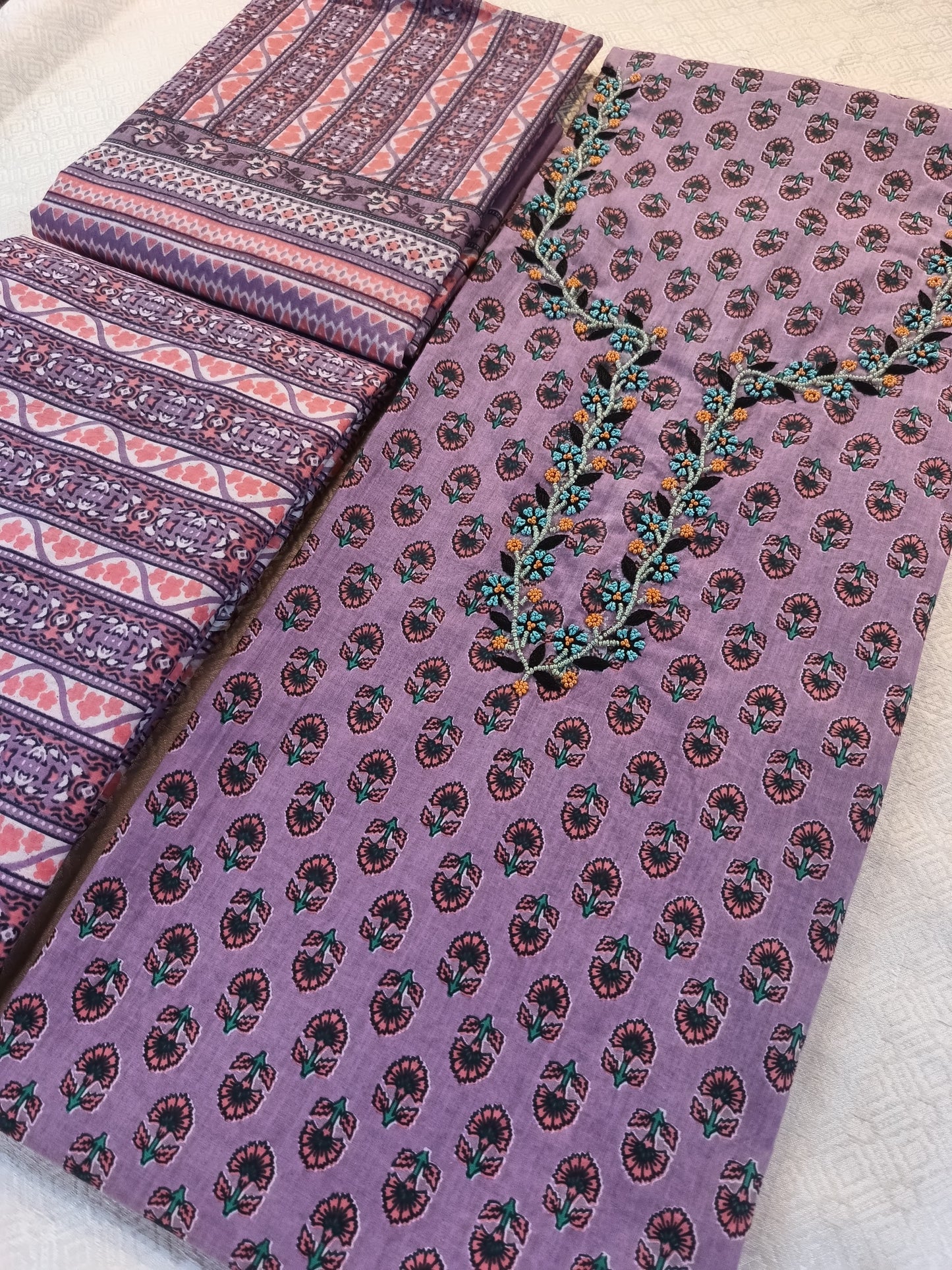 Soft Cotton Handwork Salwar Set Material