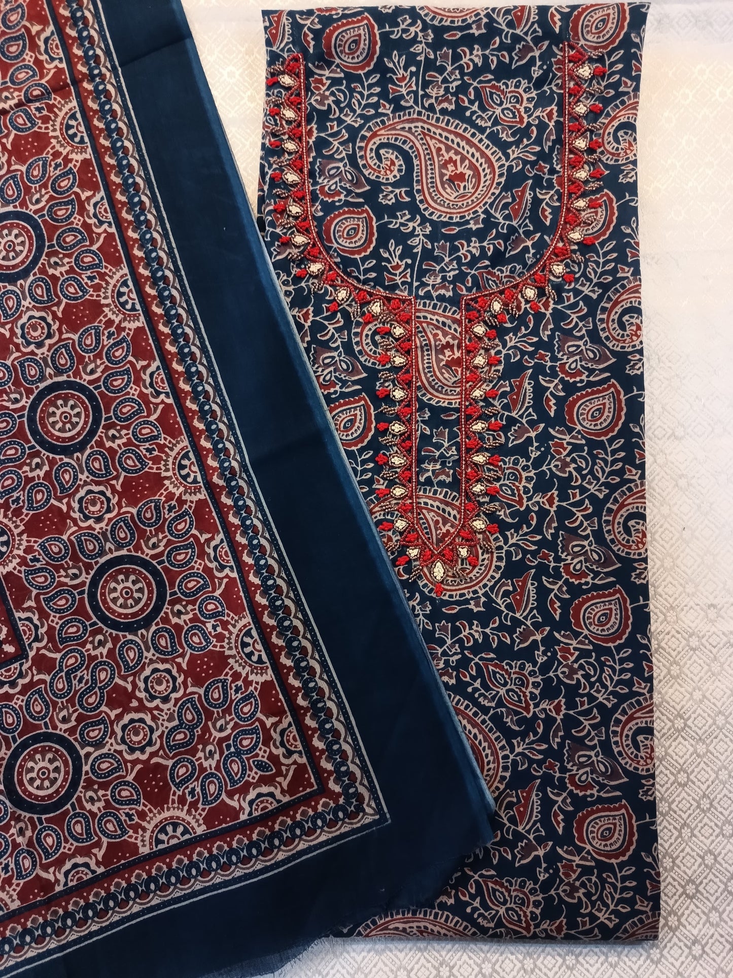 Soft Cotton Handwork Salwar Set Material