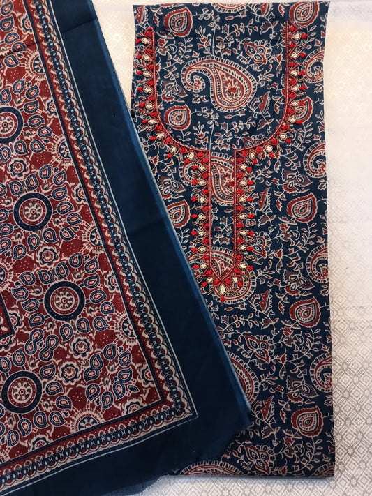 Soft Cotton Handwork Salwar Set Material