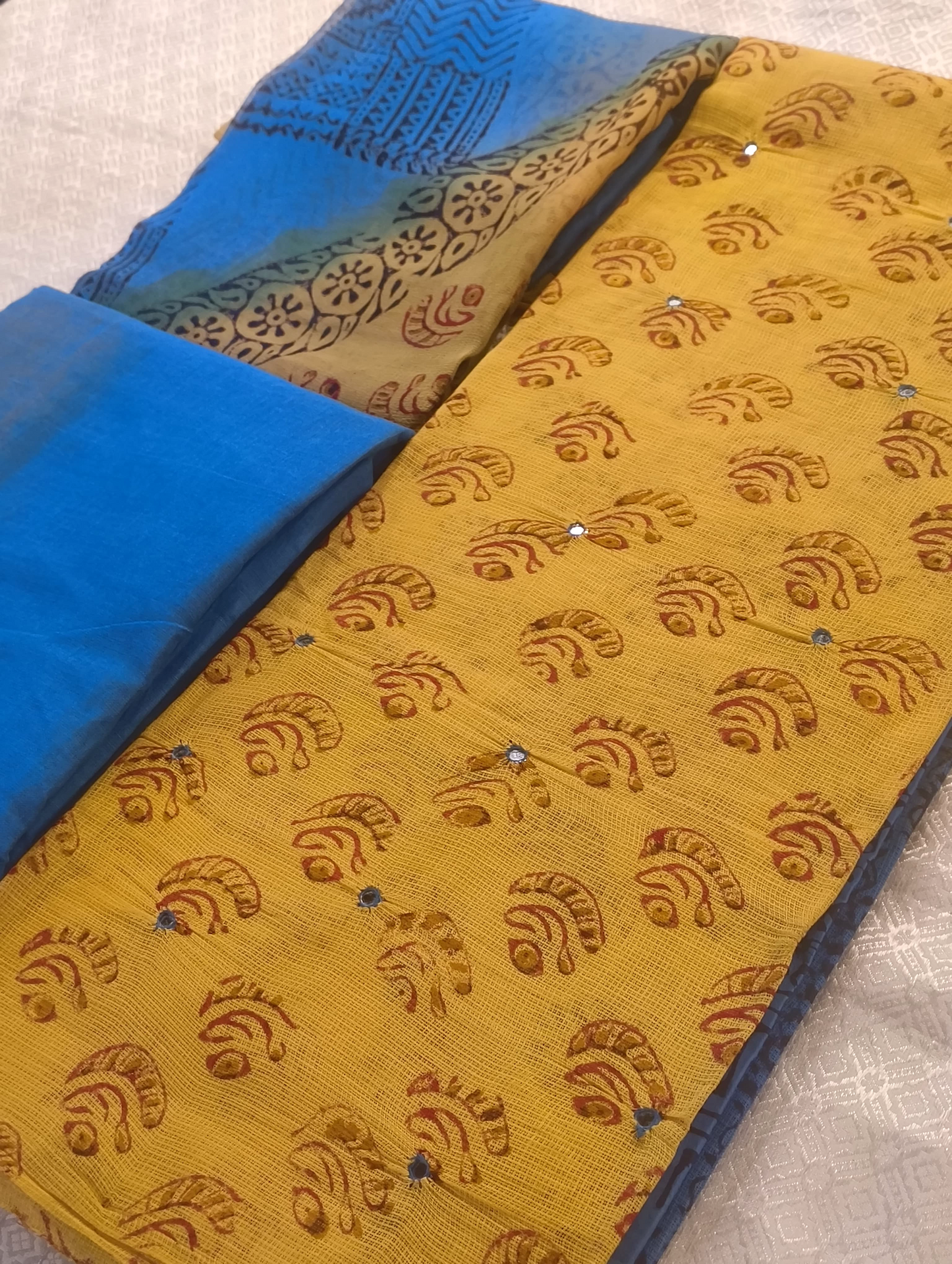 Net Cotton Salwar Set Material