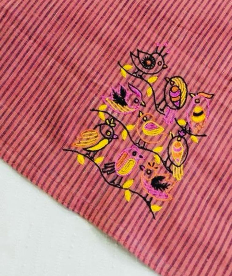 DARK PINK STRIPED TUNIC