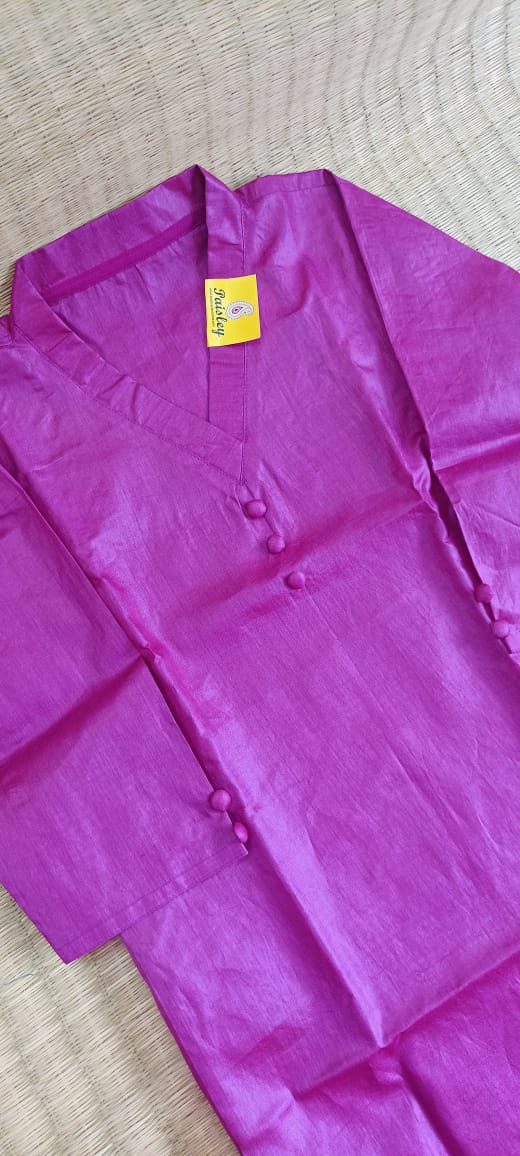 purple silk kurti