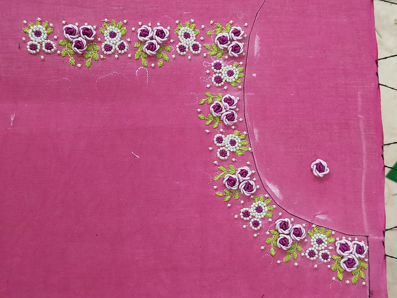 Hot magenta cotton kurti
