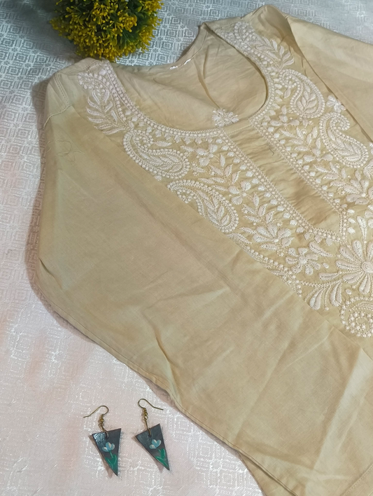 Cotton Chikankari  Kurti