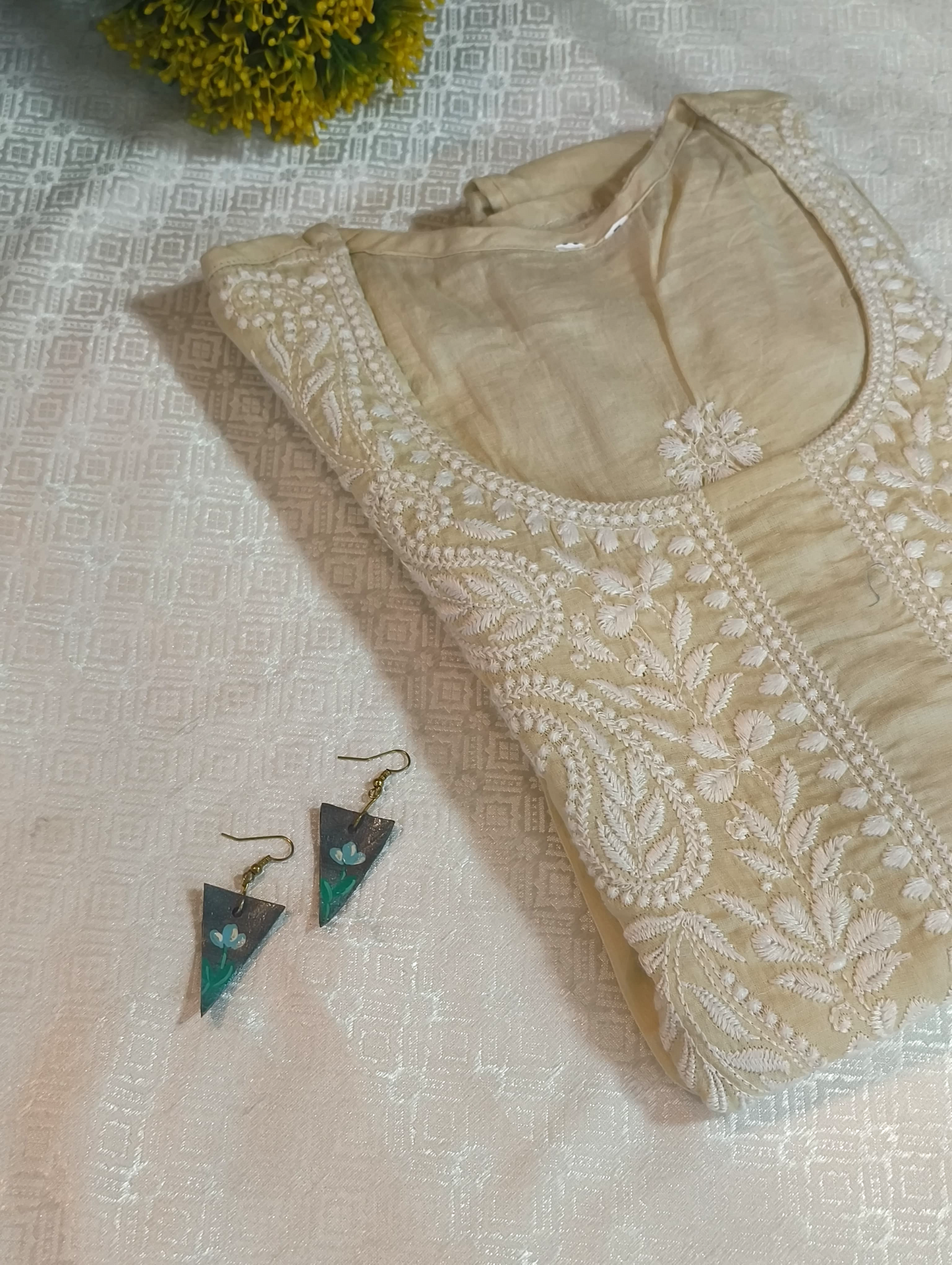 Cotton Chikankari  Kurti