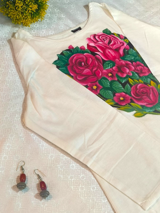 Pure Cotton Hand Painted Kurti