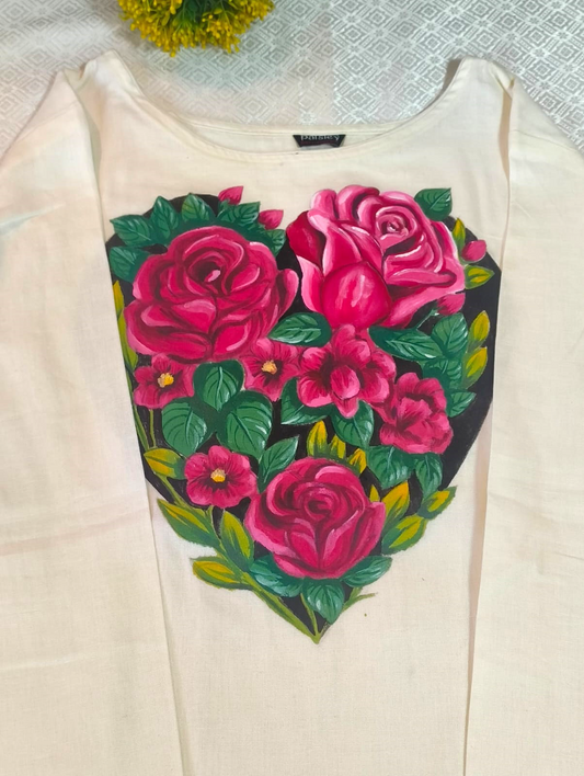 Pure Cotton Hand Painted Kurti