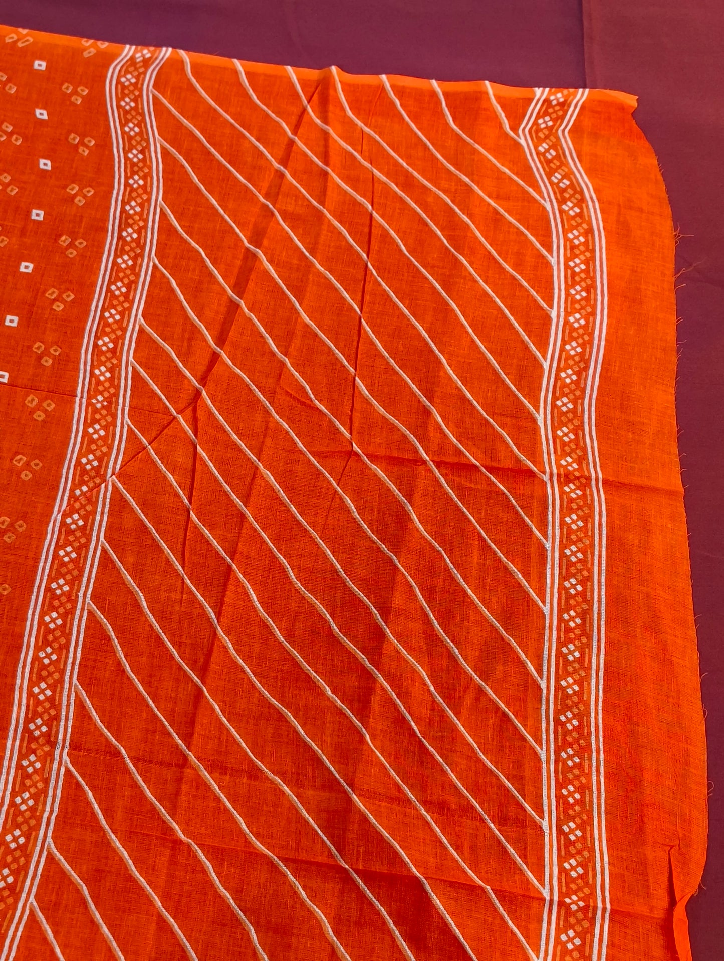 Cotton material with hand embroidery