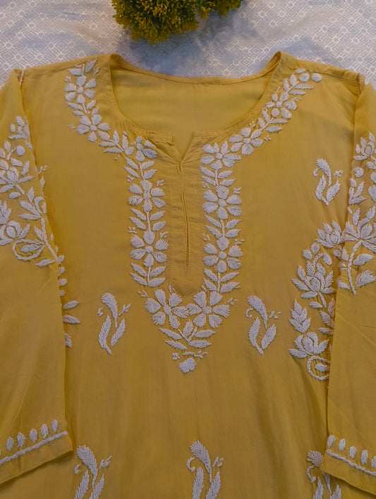 COTTON CHIKANKARI KURTI