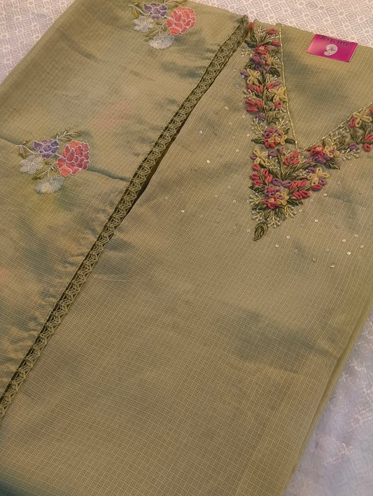 Net cotton material (top and duppata)