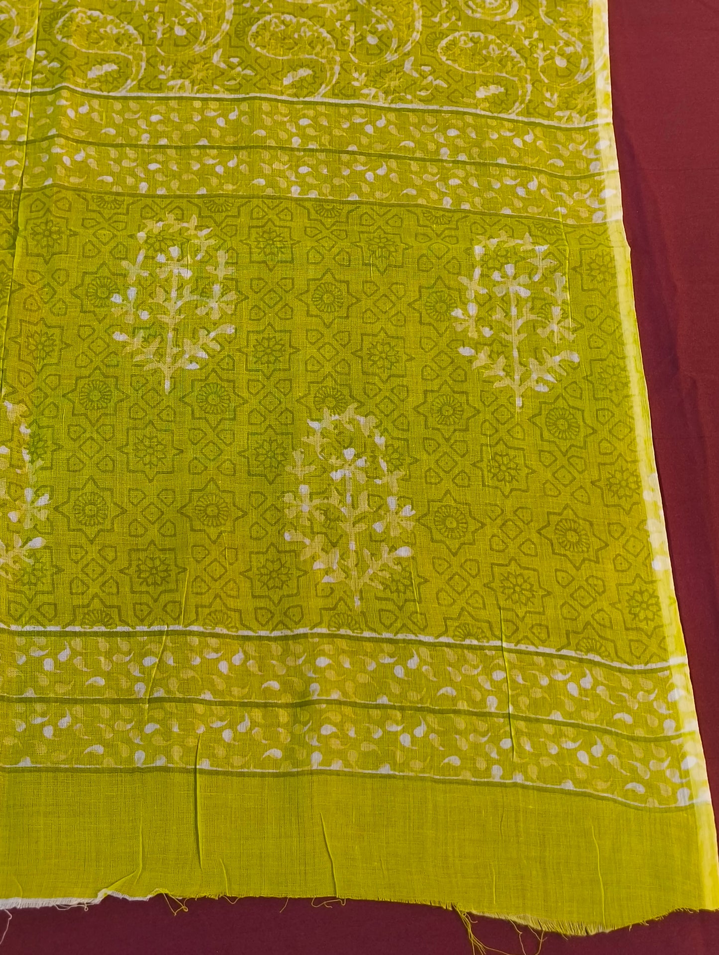 Cotton material with embroidery