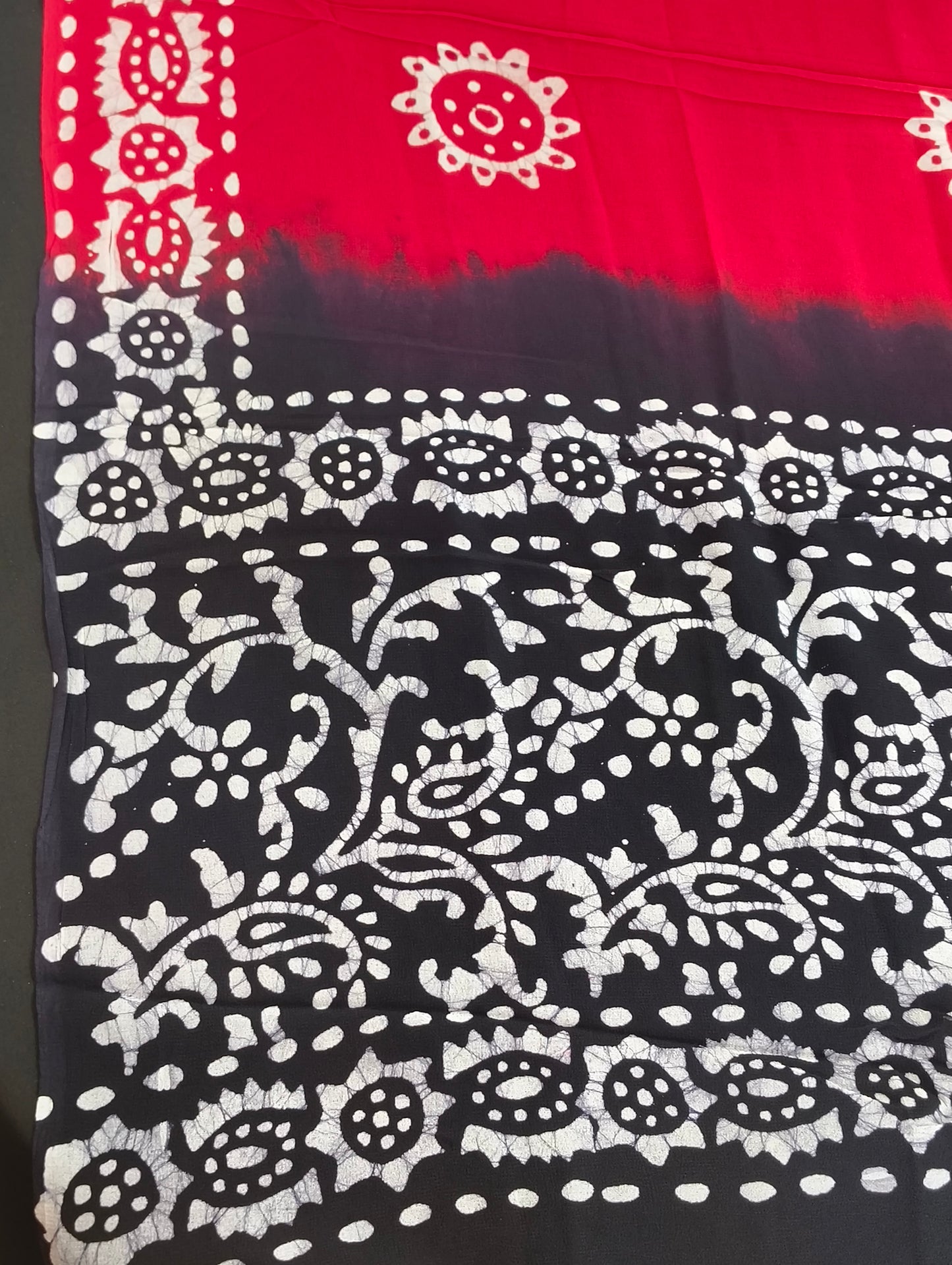 Shiffon material with hand embroidery
